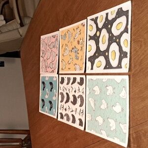 Swedish dish towels chicken set of 6